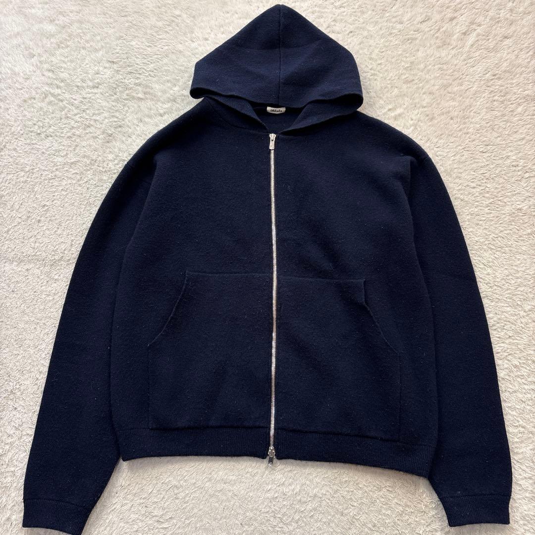Oblada オブラダ　カシミヤニット　ジップパーカー　カーディガン　ネイビー