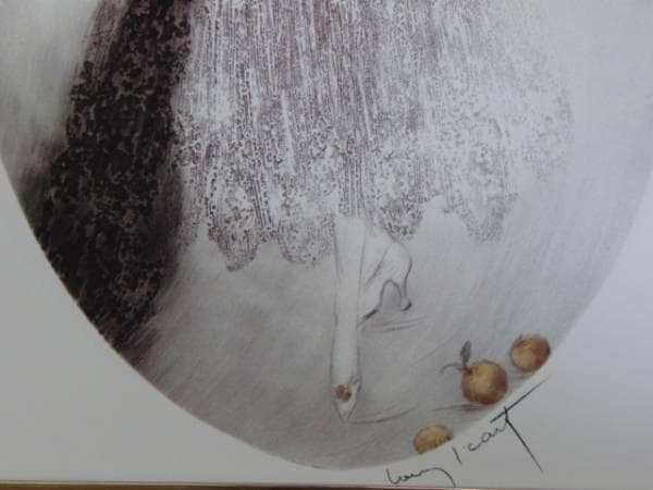 ルイイカール限定版・アールデコ/こぼれた林檎、版上サイン、希少な