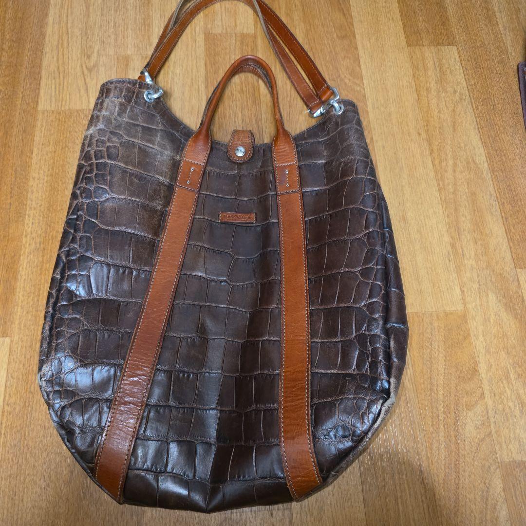 ダニエルアンドボブ クロドーロ クロコ型押 トートバッグ 茶 ダニエルアンドボブ（Daniel & Bob）トートバッグ/CULODOROクロドーロ