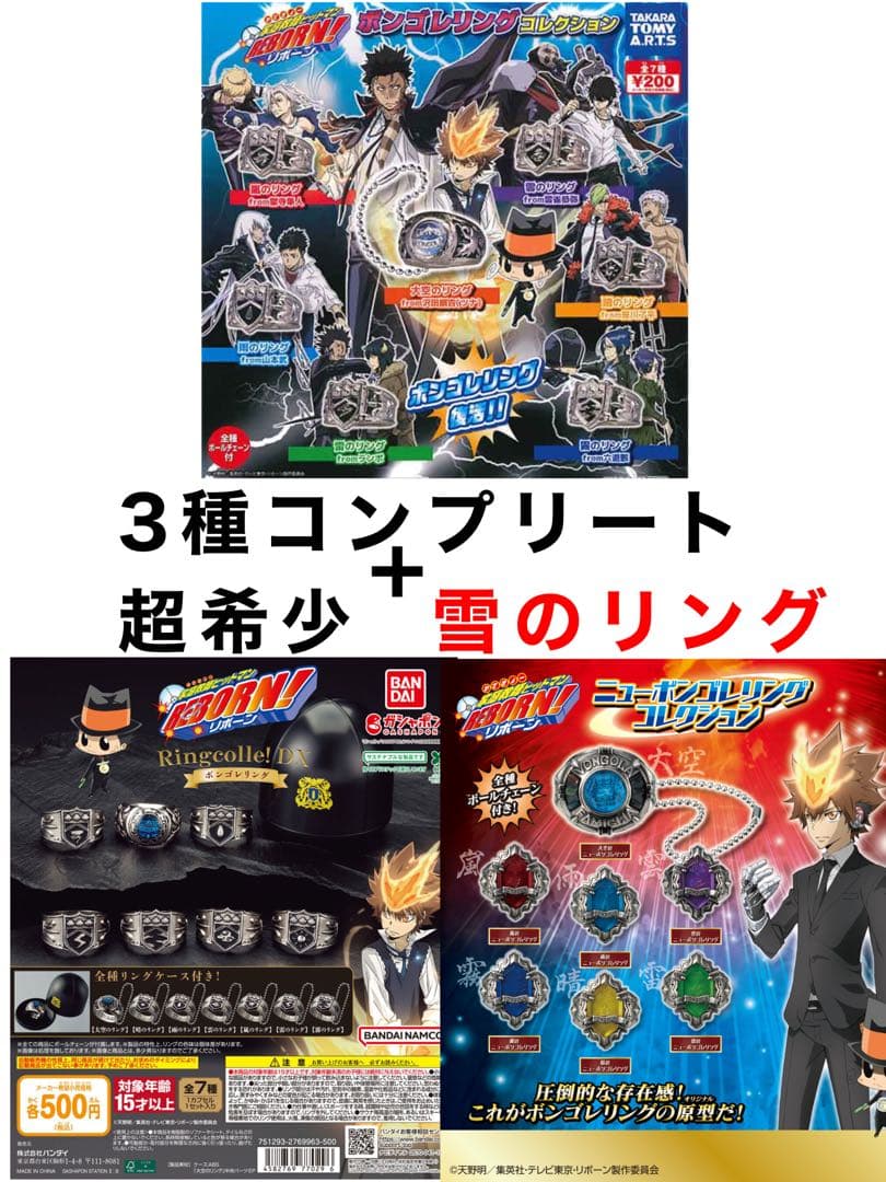 家庭教師ヒットマン reborn ボンゴレリング コンプリートセット＋雪のリング