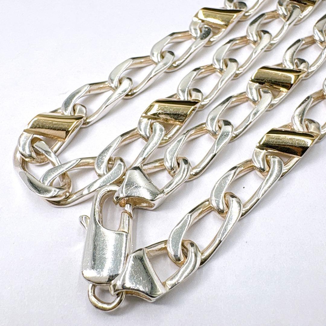 極美品 オールドティファニー フィガロ リンク ネックレス シルバー