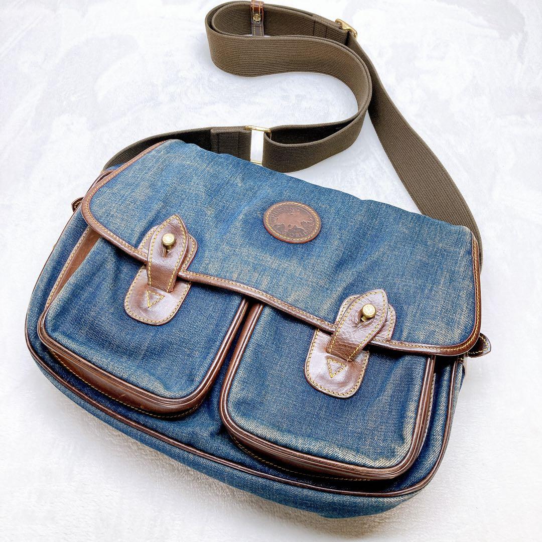 ✨美品✨ハンティングワールド メッセンジャーバッグ デニム ショルダー 大容量