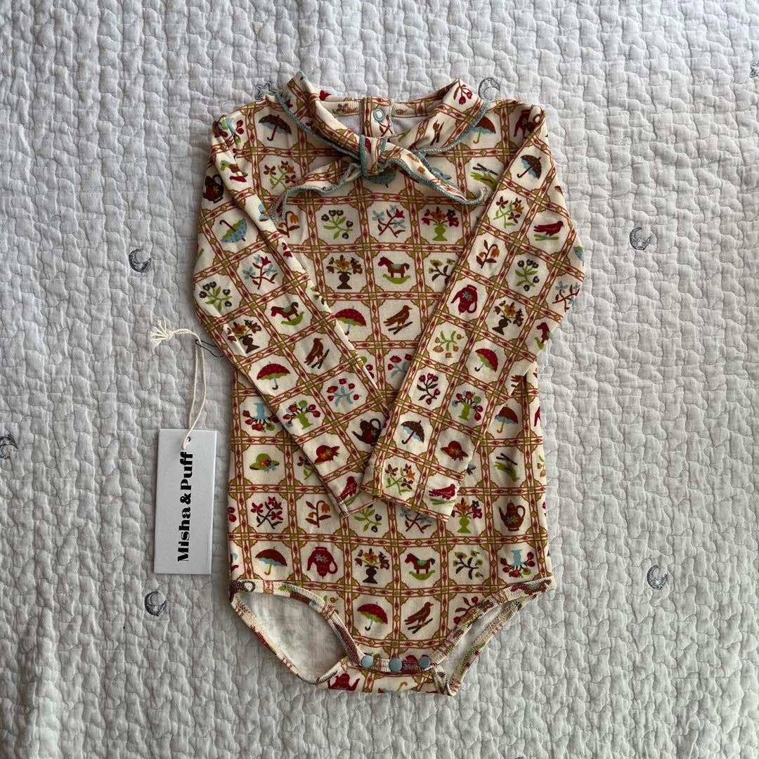 ぽ*む様 Misha&Puff String Trellisサイズ 12-18m 1st drop]Misha&Puff / SILVIA TEE / K3234S26-0B4 / COLA FLORA