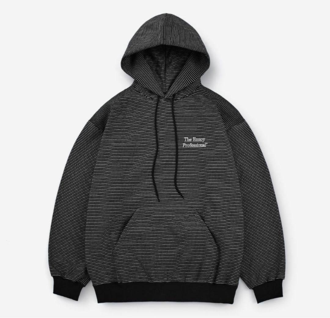 トップス ennoy BORDER HOODIE SWEAT BLACK M