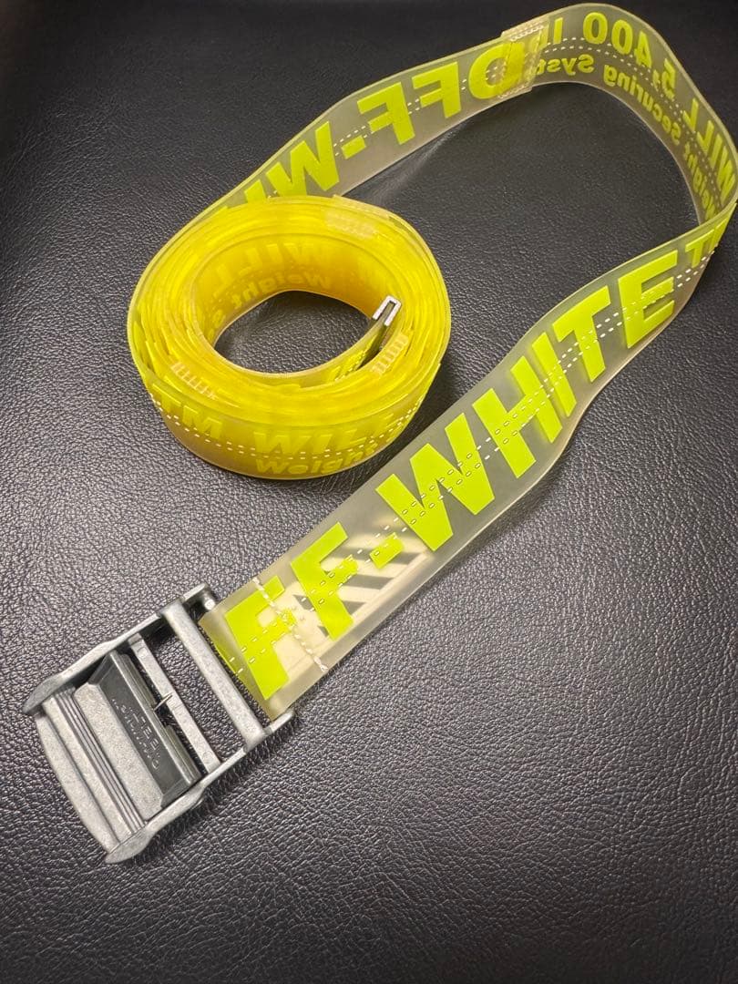 OFFWHITE ラバーベルト イエローベルト オフホワイト