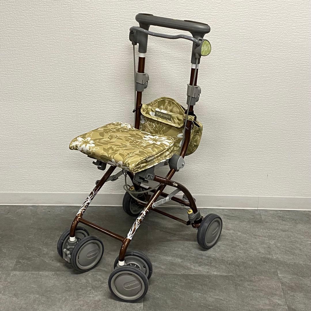 安寿 シルバーカー さんぽっぽ 折りたたみ式 D70