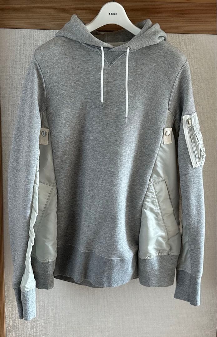 sacai サカイ スポンジスウェット MA-1 ドッキングパーカー 3