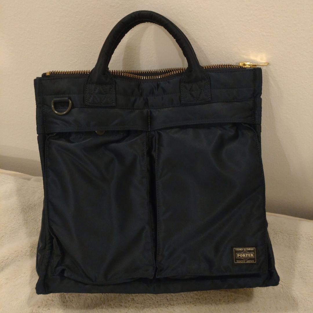 PORTER TANKER SQUARE TOTE BAG(L) ネイビー復刻版