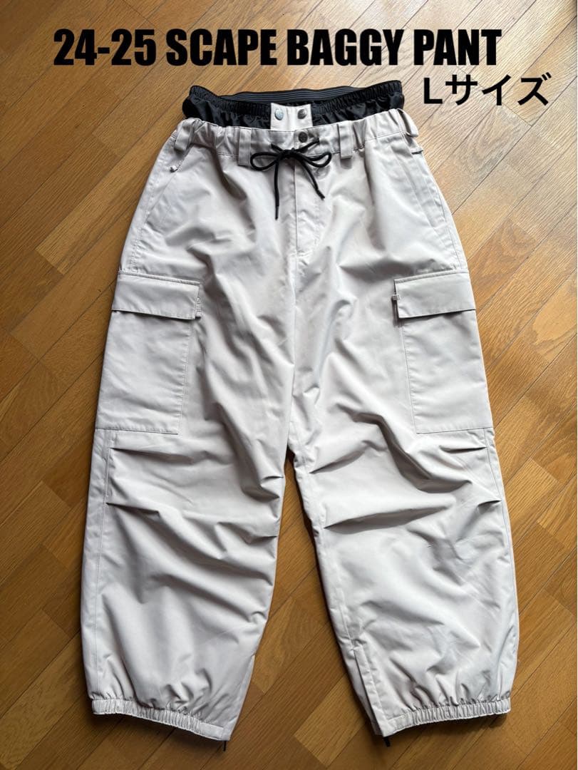 24-25 SCAPE BAGGY PANTS/Lサイズ/LIGHT SAND