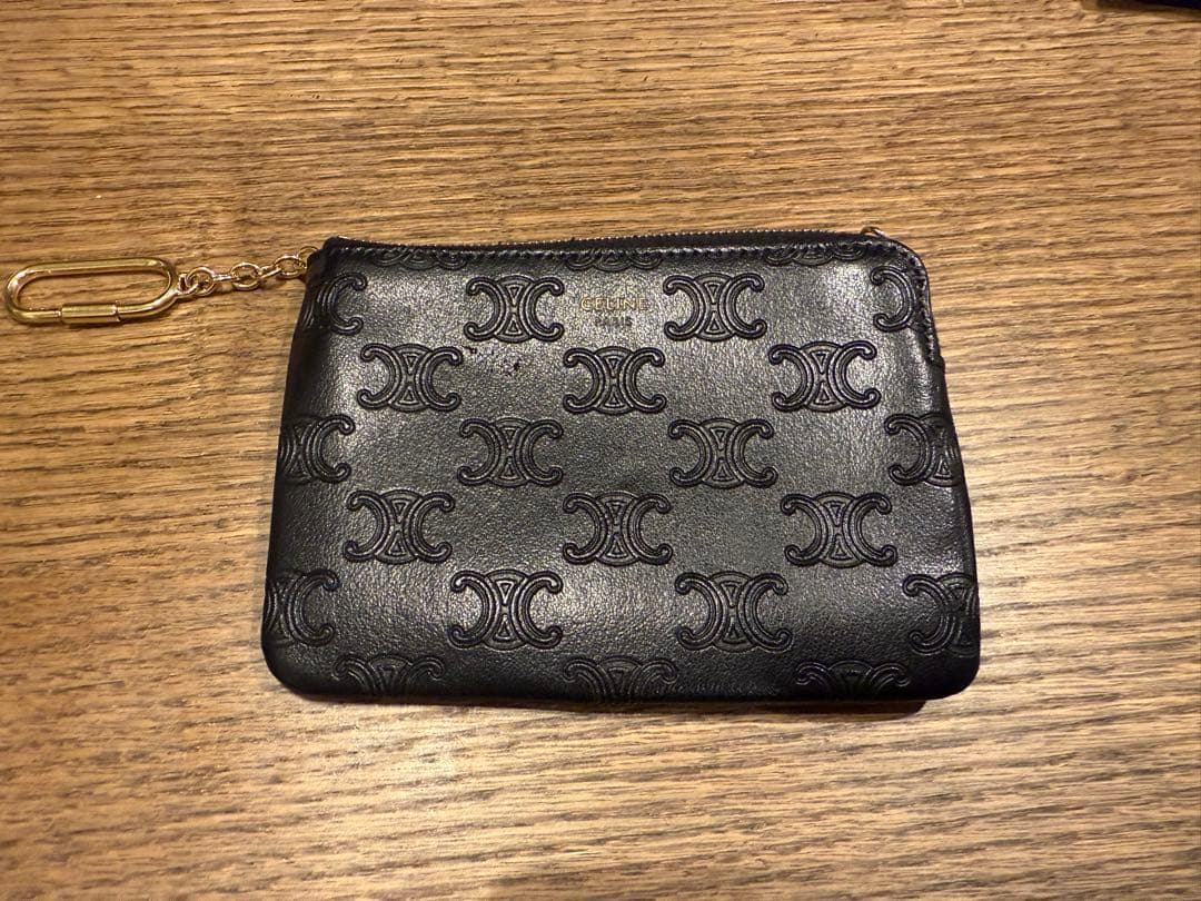 CELINE ブラック ケース　トリオンフキャンバス