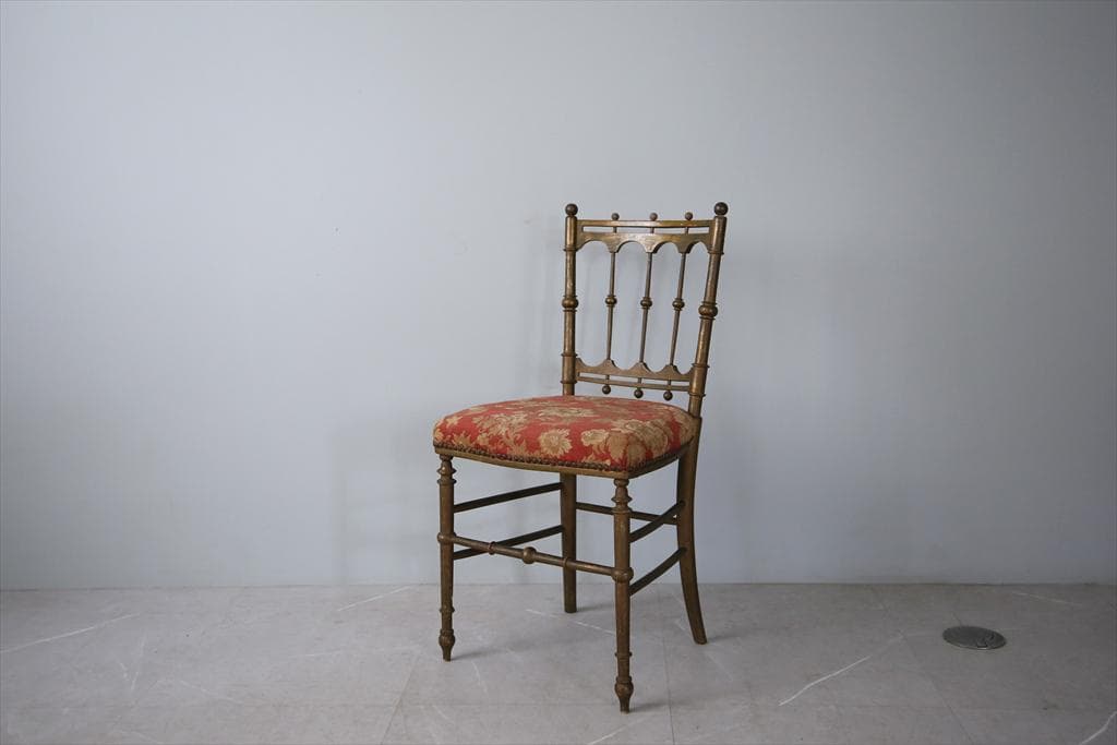 フランスアンティーク木製ナポレオンチェア/ダイニングイス/サロン90-120-2