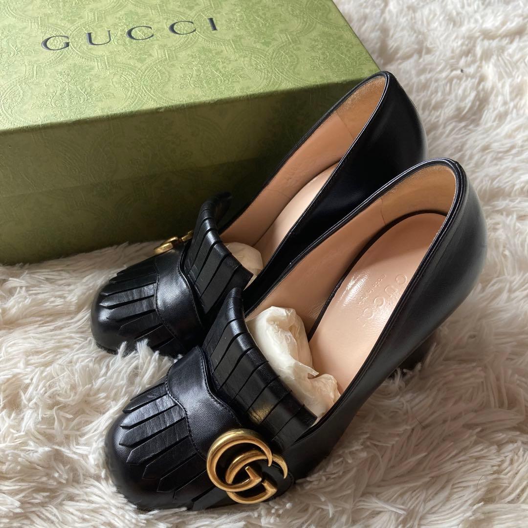 ★グッチ★パンプス★ggマーモント★フリンジ★タッセル★408206★ ☆グッチ☆パンプス☆ggマーモント☆フリンジ☆タッセル☆408206