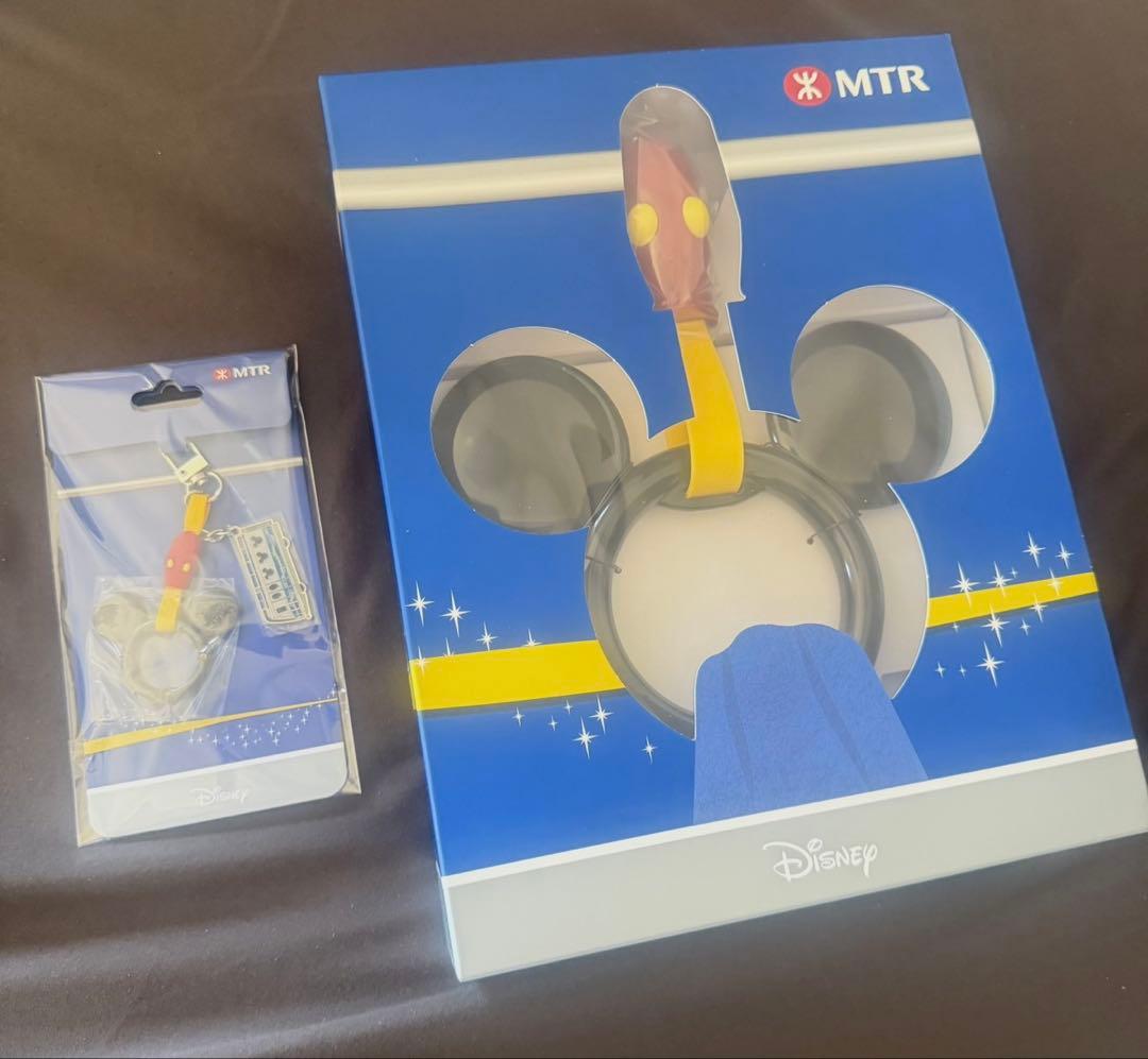 香港 MTR ミッキー 吊り革 タオルラック ストラップ 2点
