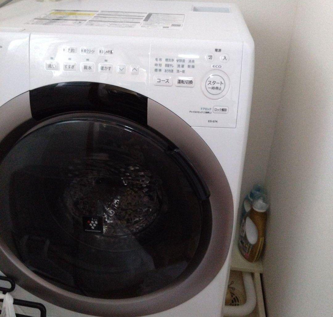【2024年製美品】SHARP ドラム式洗濯乾燥機ES-S7K ホワイト
