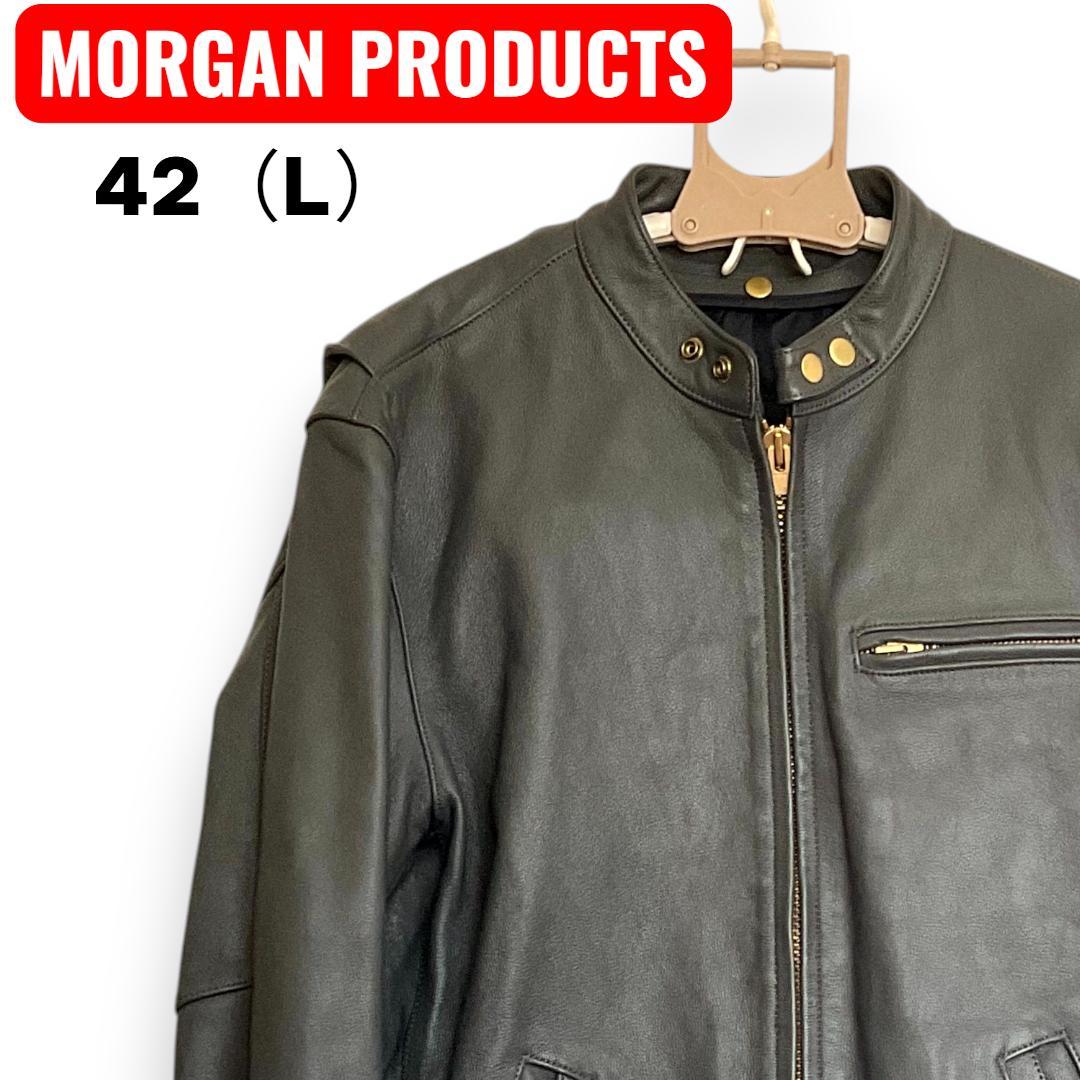 MORGAN PRODUCTS 　レザーライダースジャケット　シボ革　グレー モルガン(MORGAN) メンズレザージャケット・革ジャン | 通販・人気