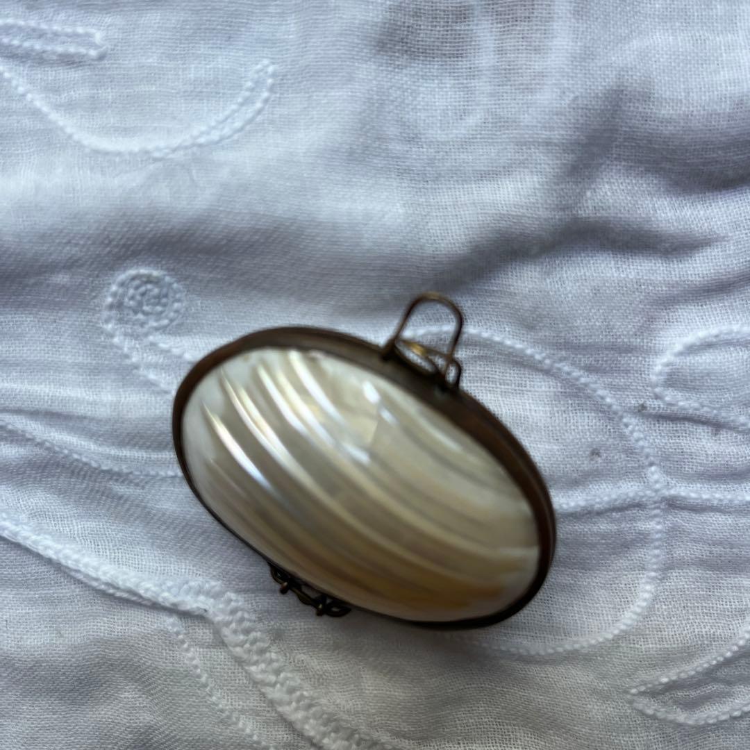 フランスアンティーク　シェルケース　マザーオブパール　ロザリオケース