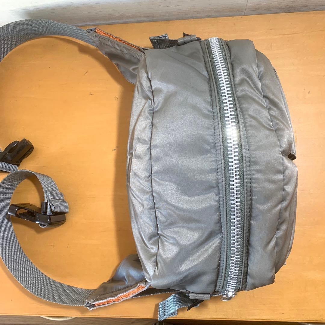 PORTER タンカー ウエストバッグ ボディバッグ シルバーグレー 極美品