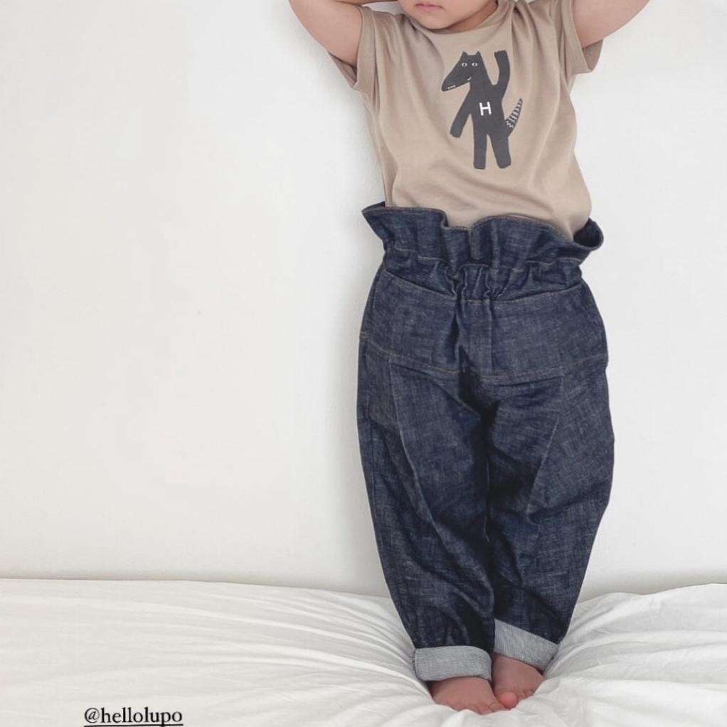 専用 タグ付き★HELLO LUPO ハイウエストデニム 6-7Y 120cm