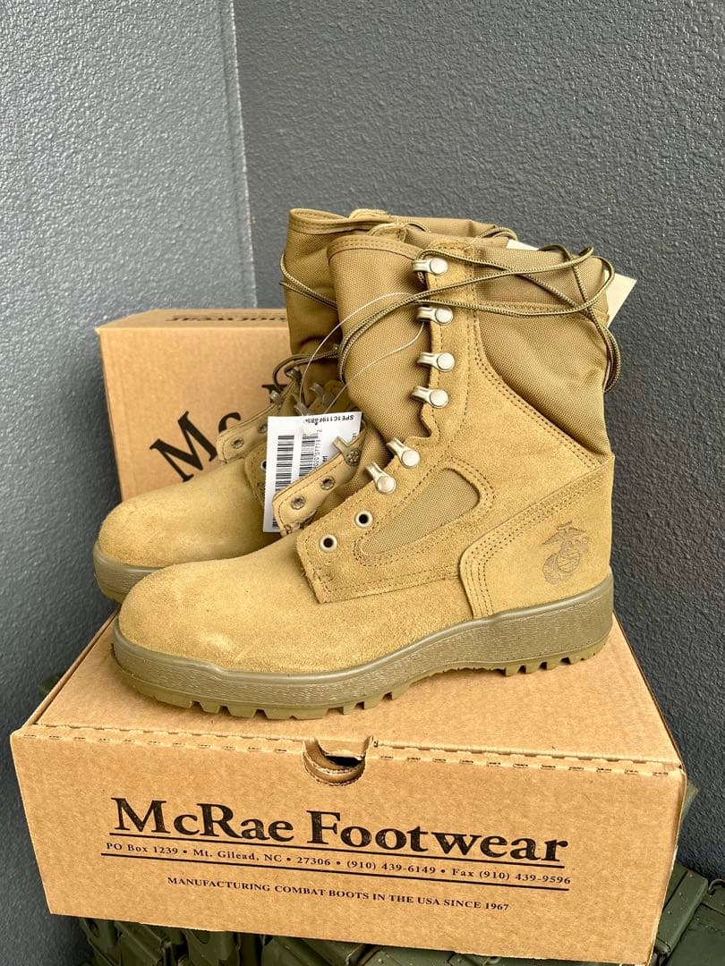 米軍放出未使用品McRae USMCコンバットブーツ 8.5R(26.5)ラスト