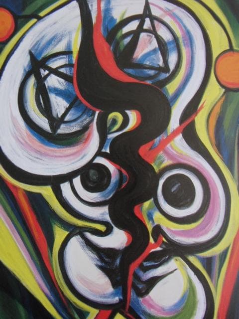 岡本太郎、『顏・顔・顔』、希少な額装用画集より、新品額装付、巨匠