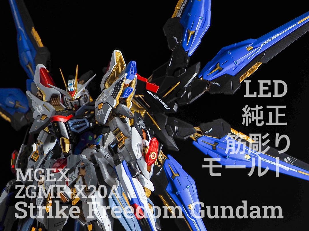 バンダイ製　MGEX ストライクフリーダムガンダム　全塗装　完成品　LED搭載