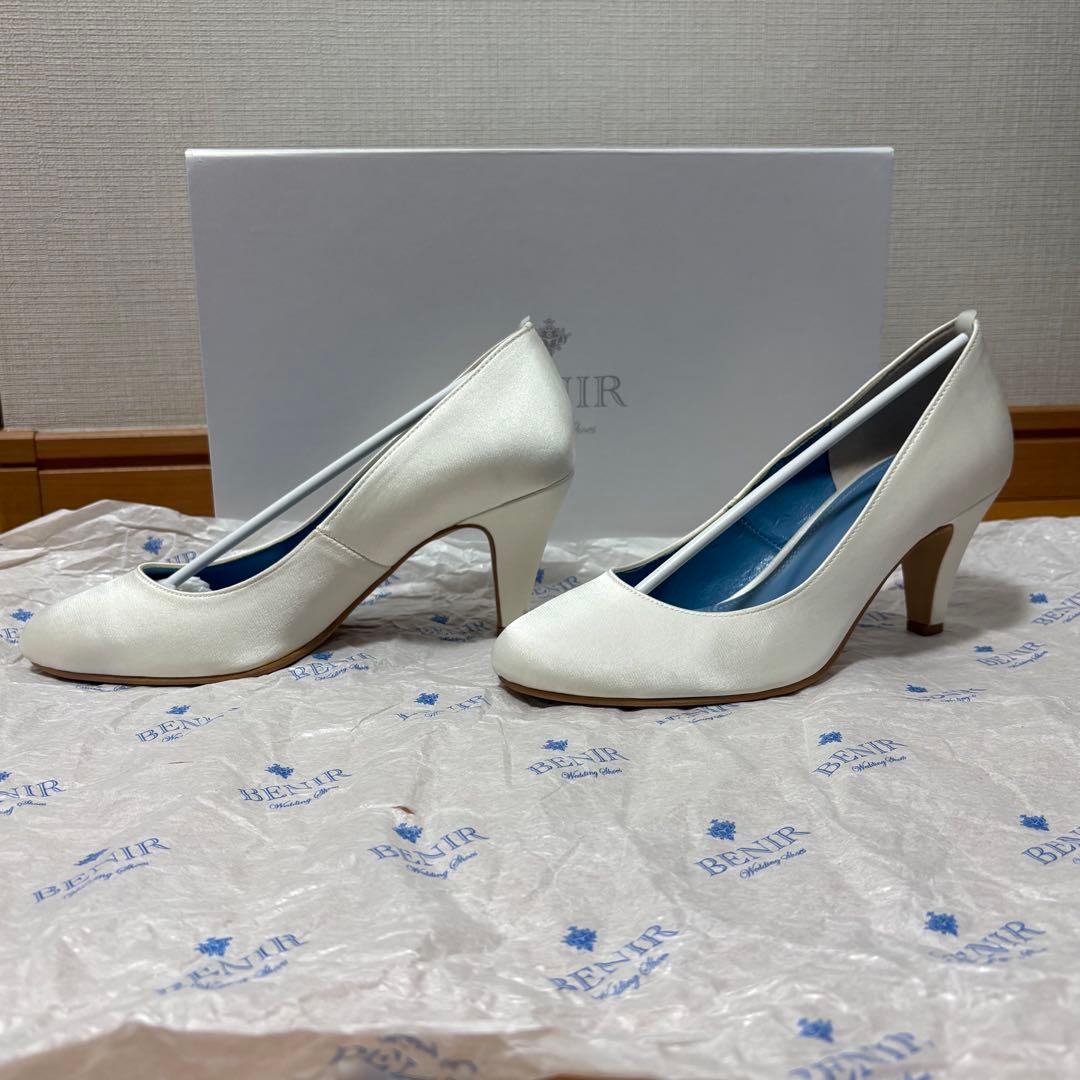 ベニル BENIR ウェディングシューズ 36 23.5cm 7cmヒール - メルカリ