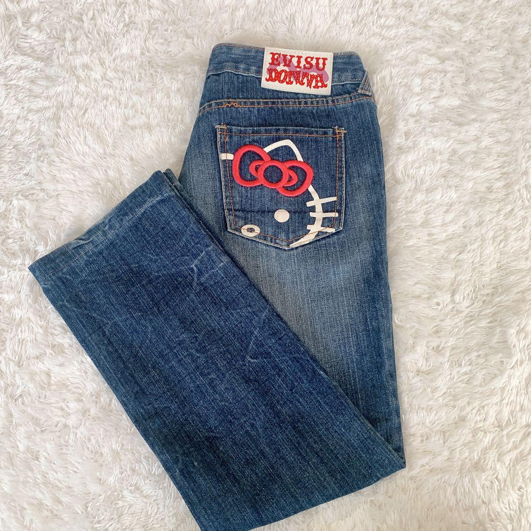 EVISU × HELLO KITTY コラボ ジーンズ エビス キティ デニム - メルカリ