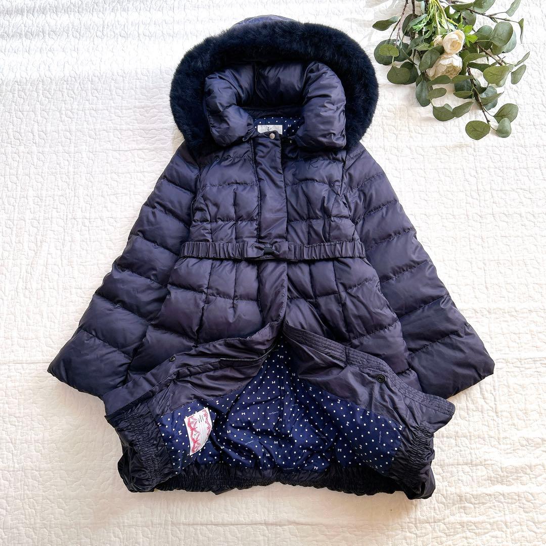 極美品✨ 組曲 ダウン コート フード ファー 3way ネイビー 150 - メルカリ
