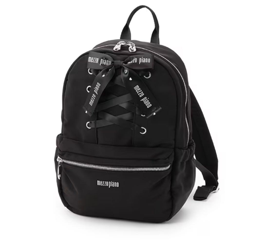 mezzo piano バレエ、容量約11.5L、バレリーナリュック新品ブラック