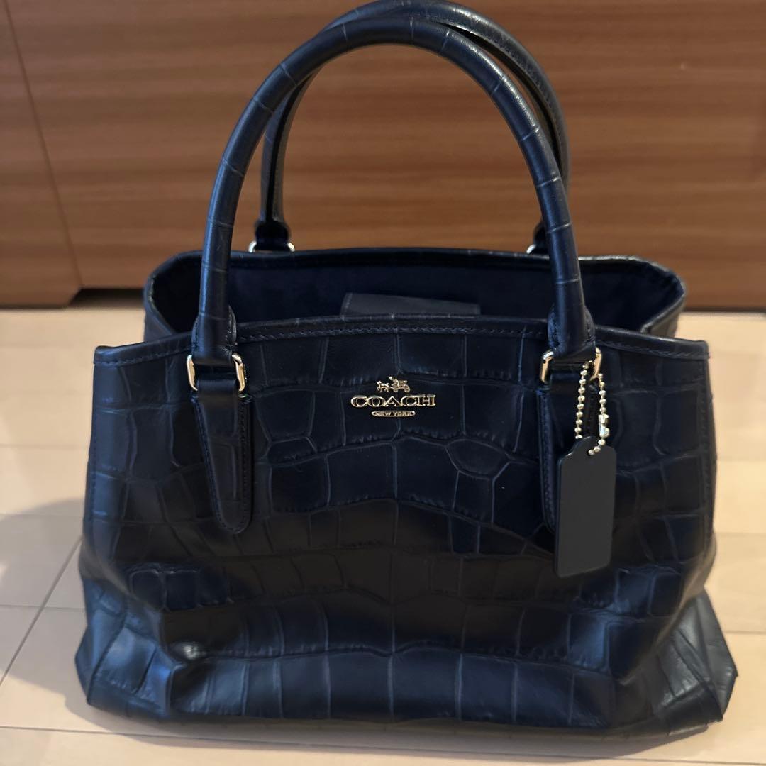 COACH クロコ型押しハンドバック アンドレア・ロッシ クロコ型押しハンドバッグ／当社限定モデル