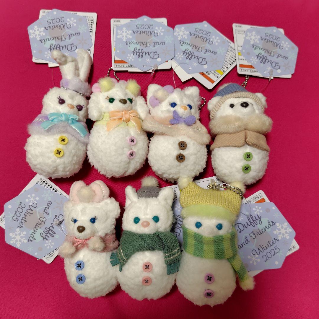 シークレットオブスノーウーデイ雪だるま７人セット ダッフィー＆フレンズ シークレット・オブ・スノーウィーデイ チャーム