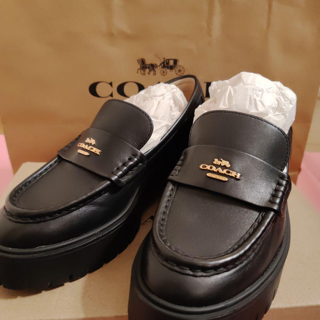 COACH ブラック ローファー 中古・古着通販】COACH (コーチ) ローファー ブラック サイズ:SIZE 6C