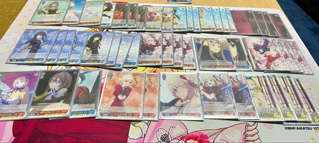 ヴァイスシュヴァルツ　リコリコ デッキ&ほぼRR以下4コン Nレアパーツおまけ