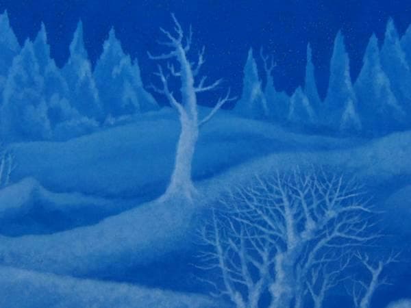 東山魁夷、【月光】、希少な高級額装用画集より、美品、新品額装付