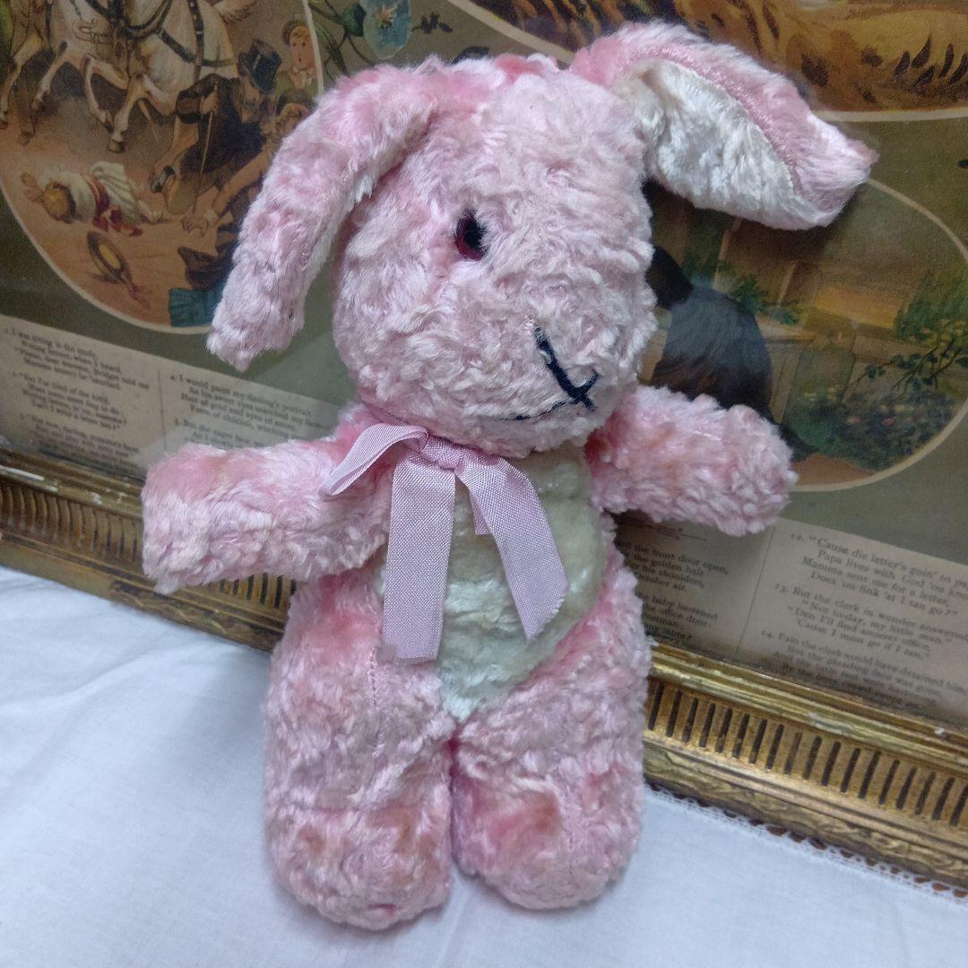♥イギリスからやって来たピンクの可愛いウサギさん　アンティーク　ラビット♥