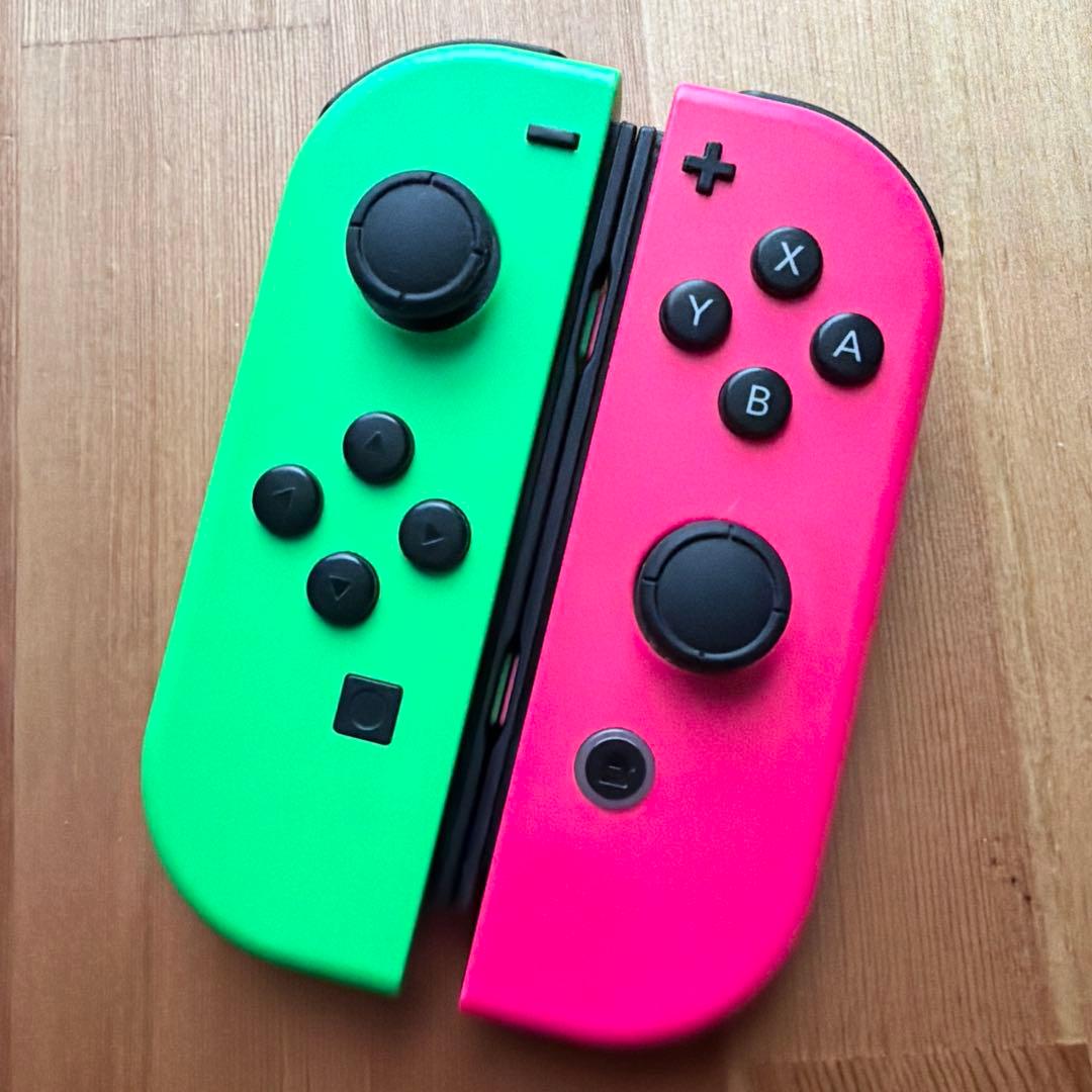 Switch ジョイコン ネオングリーン×ネオンピンク スプラトゥーンカラー