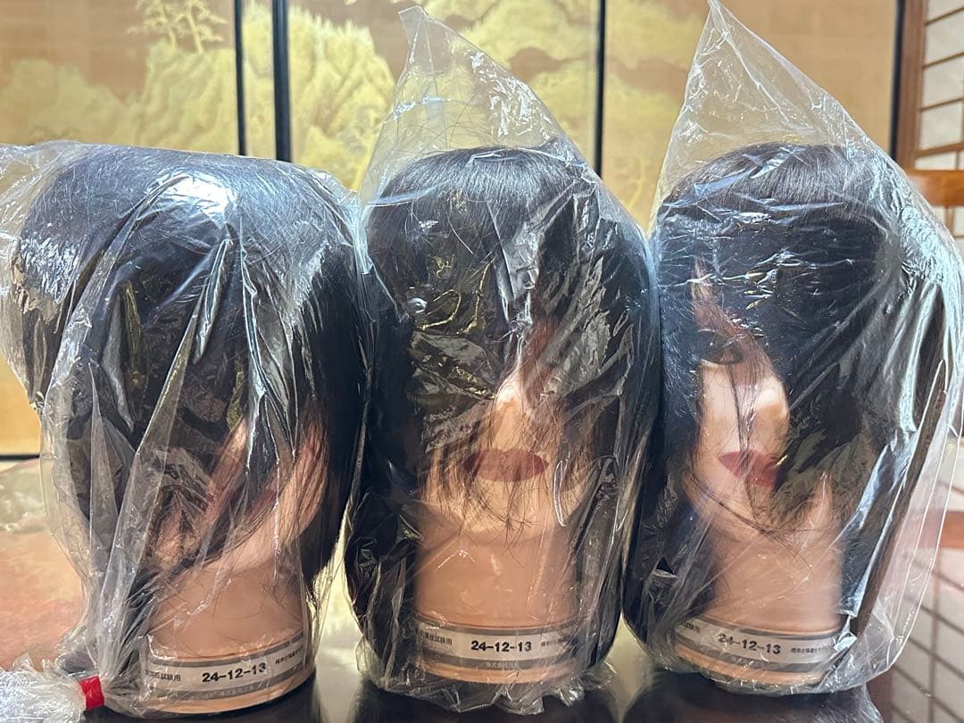 【新品・未使用】 国家試験用 三矢 24-12-13 カットウィッグ3体セット