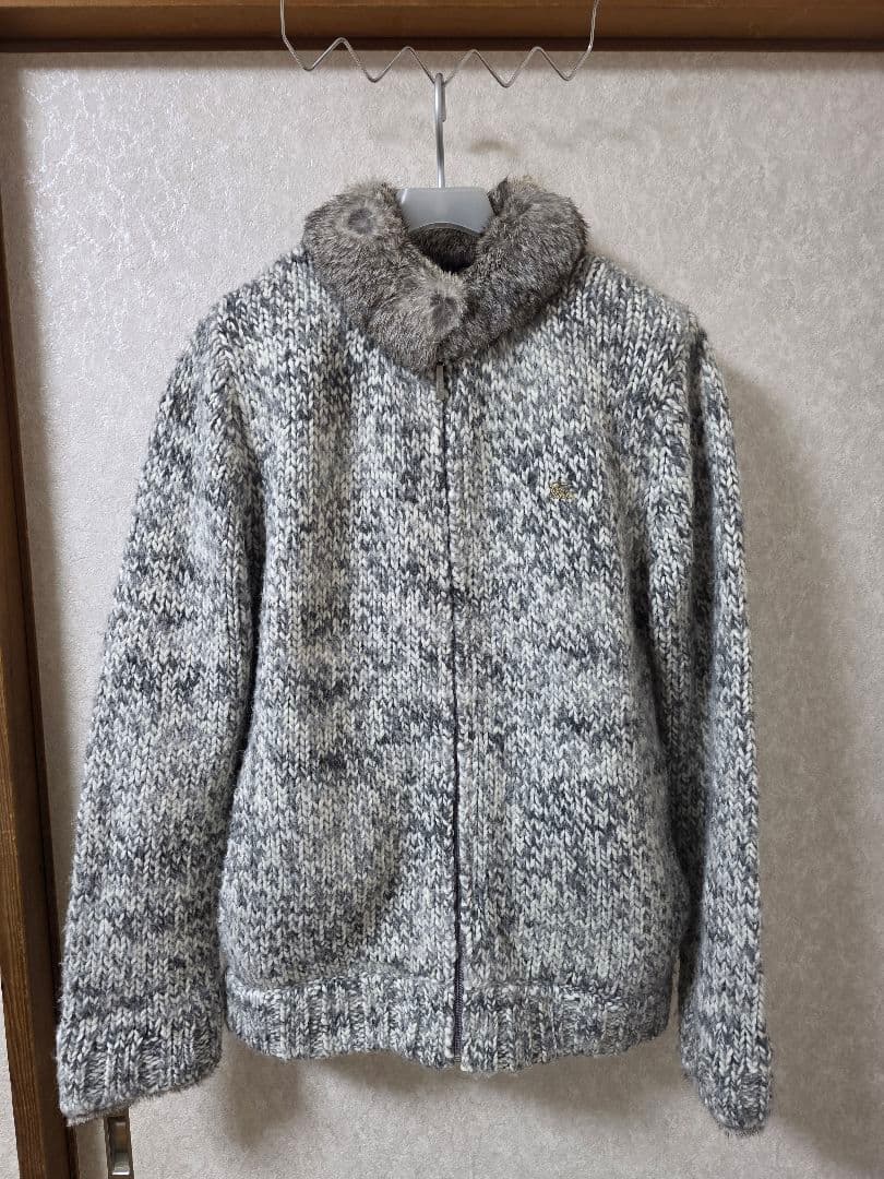BURBERRY BLACK　LABEL　ラビットファー　ニット　ブルゾン