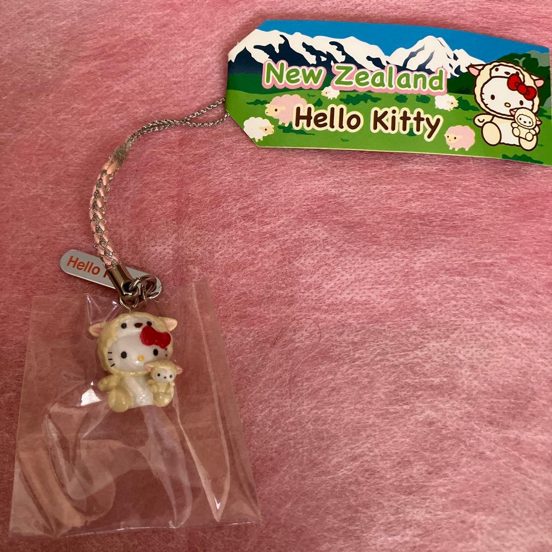 キティ⭐︎ニュージーランド限定ストラップ⭐︎寝付け キティ⭐︎ニュージーランド限定ストラップ⭐︎寝付け キティ