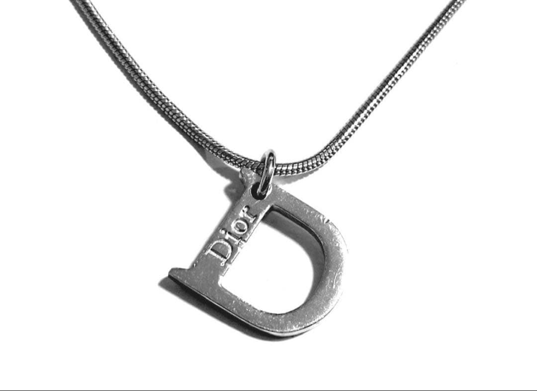 Christian Dior シルバー ネックレス 箱付 D ロゴ 00s 刻印