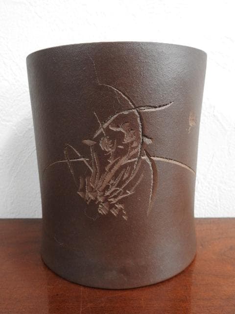 鉄画軒　筆筒　M564