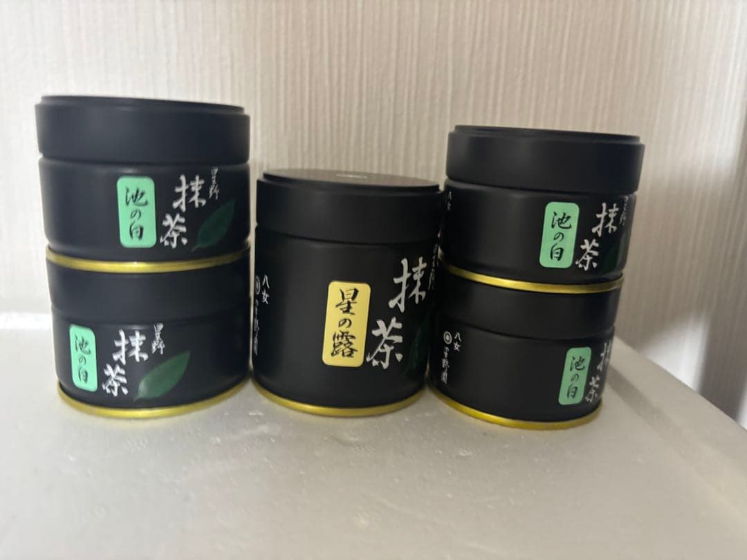 星野製茶園 高品質抹茶 5缶セット 池の白20g 4缶 星の露40g 1缶 星野製茶園 抹茶 池の白 40g缶 八女 新品未開封 2缶セット - メルカリ