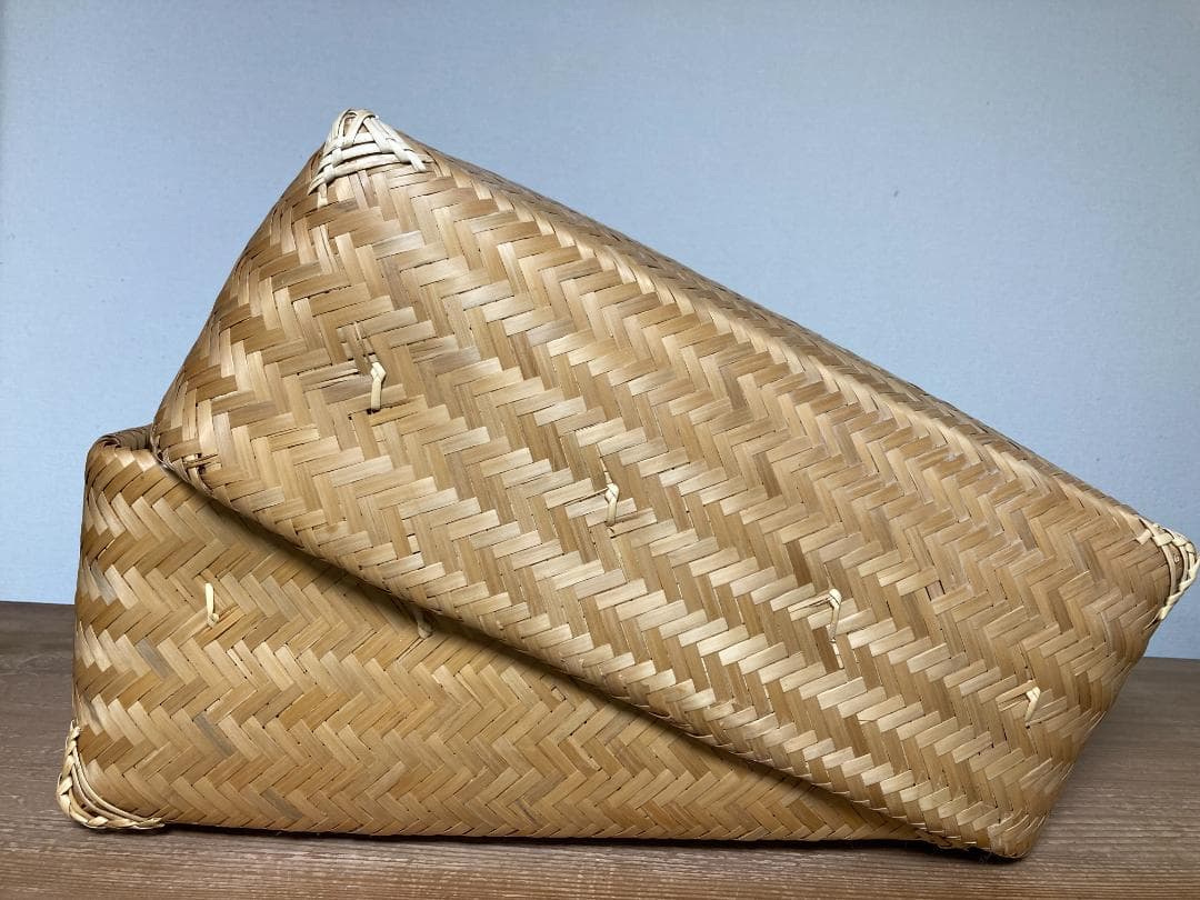 ババグーリ☆竹篭　行李☆大きいサイズ　ヨーガンレール　アンティーク美品 ババグーリ / babaghuri やたら編 竹 カゴ 大 ヨーガン・レール