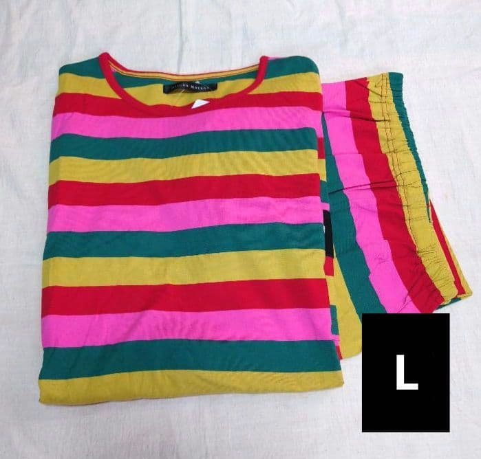 新品タグ付き マタノアツコ パジャマ ルームウェア ボーダー ワコール マタノアツコ ワンピース ルームウェア パジャマ マルチ