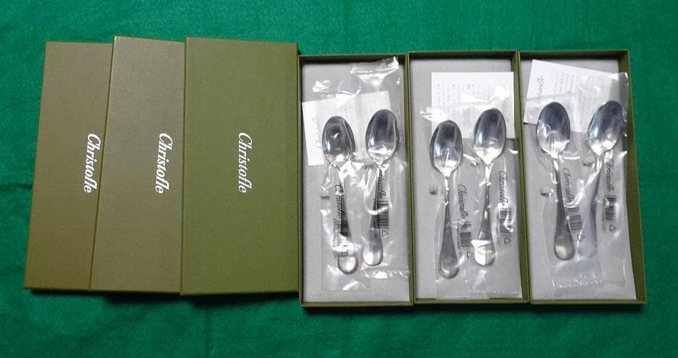 クリストフル　コーヒースプーン（フィデリオ ）　シルバーコーティング　6本