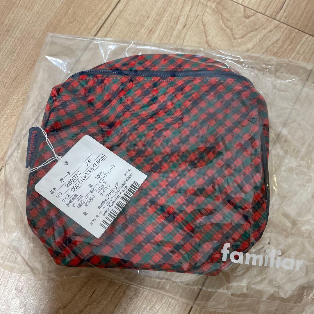☆新品未使用 ファミリア チェック柄 ポーチ☆ - メルカリ