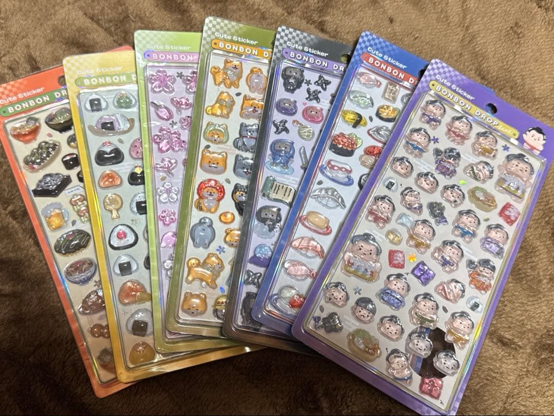 【正規品】ボンボンドロップシール　和柄　7枚セット Q-LiA（クーリア） 正規品 ボンボンドロップシール 和柄 シール 忍者