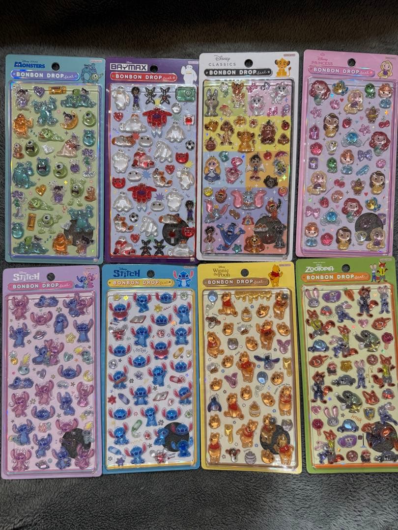 【確実正規品レア！】ディズニーボンボンドロップ シール 8セット
