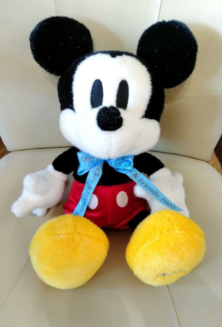 ミッキー&フレンズ ミッキーぬいぐるみ キラキララメいり 2005年製