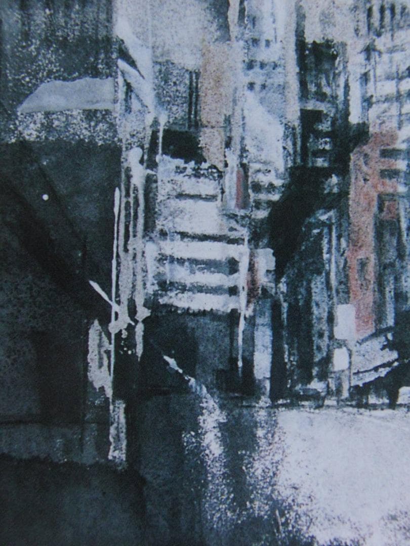 吉見公子、【景　04】、希少な額装用画集より、新品額装付